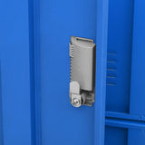 Locker Cabinets 5 pcs Light Grey and Blue 90x45x92.5 cm Steel 3095236