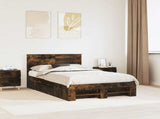 Bed Frame Smoked Oak 120 x 200 cm Engineered Wood 3408778