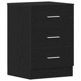 Bedside Cabinet Black Oak 38x35x55 cm Engineered Wood 862428