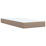 Box Spring Bed with Mattress Cappuccino 100x200 cm Faux Leather 3286111