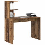 Desk with Shelf Old Wood 102 x 50 x 124 cm Engineered Wood 869360