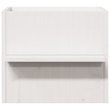 Cat House White 51x35x30 cm Solid Wood Pine 859305