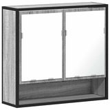 ZNTS Bathroom Mirror Cabinet Grey Sonoma 65x20x60 cm Engineered Wood 849262