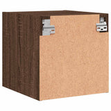 Bedside Cabinets with Glass Doors 2 pcs Brown Oak 35x37x35 cm 836475
