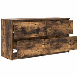 TV Cabinet Smoked Oak 100x35x54 cm Engineered Wood 861800