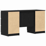 Desk with Drawer Black Oak 140 x 50 x 76 cm Engineered Wood 3329284