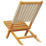 Folding Chairs 6 pcs Beige Solid Wood Acacia 3214635