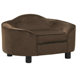 Dog Sofa Brown Plush, solid pine wood, foam 67 x 47 x 36 cm 171085
