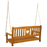 Garden Swing Bench Natural 110 x 56 x 58 cm Solid Acacia Wood 42028093