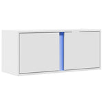 ZNTS TV Wall Cabinet with LED Lights White 80x31x35 cm 852257