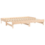 Pull-out Day Bed without Mattress 2x cm Solid Wood Pine 823384