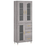 Highboard Grey Sonoma 69,5x34x180 cm Engineered Wood 3198583