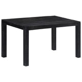 ZNTS Dining Table Black 140x80x76 cm Solid Mango Wood 247990