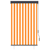 Outdoor Roller Blind 100x250 cm White and Orange 145957