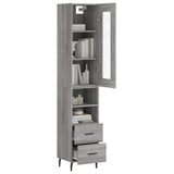 Highboard Grey Sonoma 34.5x34x180 cm Engineered Wood 3199319