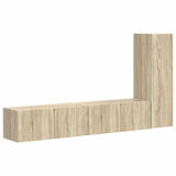 TV Cabinet Set Wall-mounted 3 pcs Sonoma Oak Engineered Wood 3408990