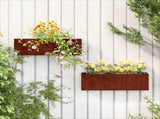 Wall Planters 2 pcs Rusty Corten Steel 53x10x17 cm 823686