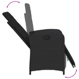 5 Piece Garden Dining Set with Cushions Black Poly Rattan 3212475
