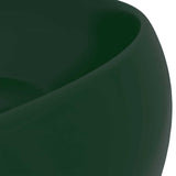 Luxury Wash Basin Round Matt Dark Green 40x15 cm Ceramic 147003