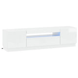 LED TV Cabinet High Gloss White Engineered Wood 897349