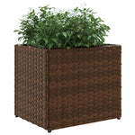 ZNTS Garden Planters 2 pcs Brown 36x30x32 cm Poly Rattan 3210532