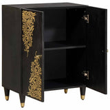 Sideboard Black 60 x 33 x 75 cm Solid Mango Wood 4018810