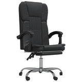 ZNTS Reclining Office Chair Black Faux Leather 349795