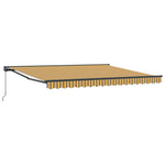 Retractable Awning Manual Multicolour Stripe 400x300 cm Fabric 3330589
