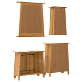 4 Piece Bathroom Furniture Set Solid Wood Pine 3223463