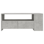 ZNTS Coffee Table Concrete Grey 102x55x42 cm Engineered Wood 810921