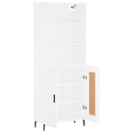 Highboard White 69.5x34x180 cm Engineered Wood 3189973