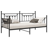 Daybed Frame Black 107 x 203 cm Steel 42002662