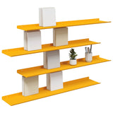 Floating Shelf 4 pcs Mustard Yellow 100 x 18 x 2.5 cm Steel 8004051