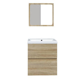 Bathroom Sink Cabinet with Basin and Mirror Sonoma Oak 3114173