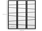 3 Panel Room Divider, Wooden Folding Privacy Screen, Freestanding Wall Partition Separator for T3398P330441