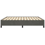 ZNTS Bed Frame without Mattress Dark Grey Super King Velvet 349885