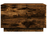 Coffee Table with LED Lights Smoked Oak 50x50x40 cm 839872