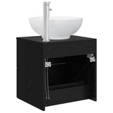 Wall-Mounted Sink Vanity Black Oak 49.5 x 44.5 x 66.5 cm 890303