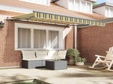Retractable Awning Manual Green 350 x 200 cm Fabric 3329754