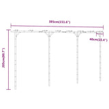 Pergola Bamboo 385x40x205 cm 341747