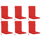 High Back Chair Cushion GEMERT 6 pcs 100% Polyester Red 945764