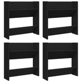 Wall Shoe Cabinets 4 pcs Black 60x18x60 cm Engineered Wood 806719