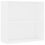 2-Tier Book Cabinet White 80x30x76.5 cm Engineered Wood 800999