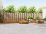 Outdoor Sofa Set 7 pcs Natural Solid Acacia Wood 3373049