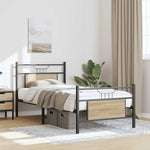 Bed Frame without Mattress Sonoma Oak 90x190 cm Single Engineered Wood 4106802