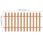 Picket Fence WPC 200x100 cm 42824
