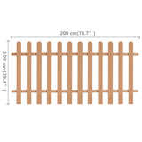 Picket Fence WPC 200x100 cm 42824