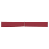 Patio Retractable Side Awning 140x1200 cm Red 313392
