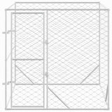 Outdoor Dog Kennel Silver 2x2x2 m Galvanised Steel 153674
