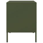 ZNTS Bedside Cabinets 2 pcs Olive Green 36x39x50.5 cm Steel 843063